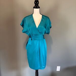 🌟 Diane Von Furstenburg Teal Timeless & Elegant Wrap Dress 🌟